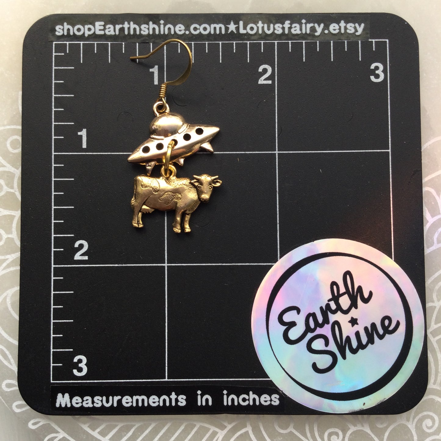 UFO Cow Abduction earrings