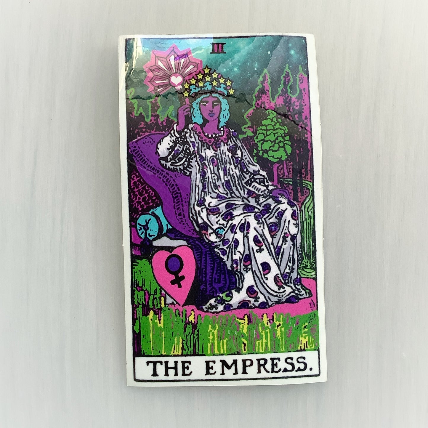 Tarot Stickers, The Moon, The Sun, The Empress, Vinyl Waterproof
