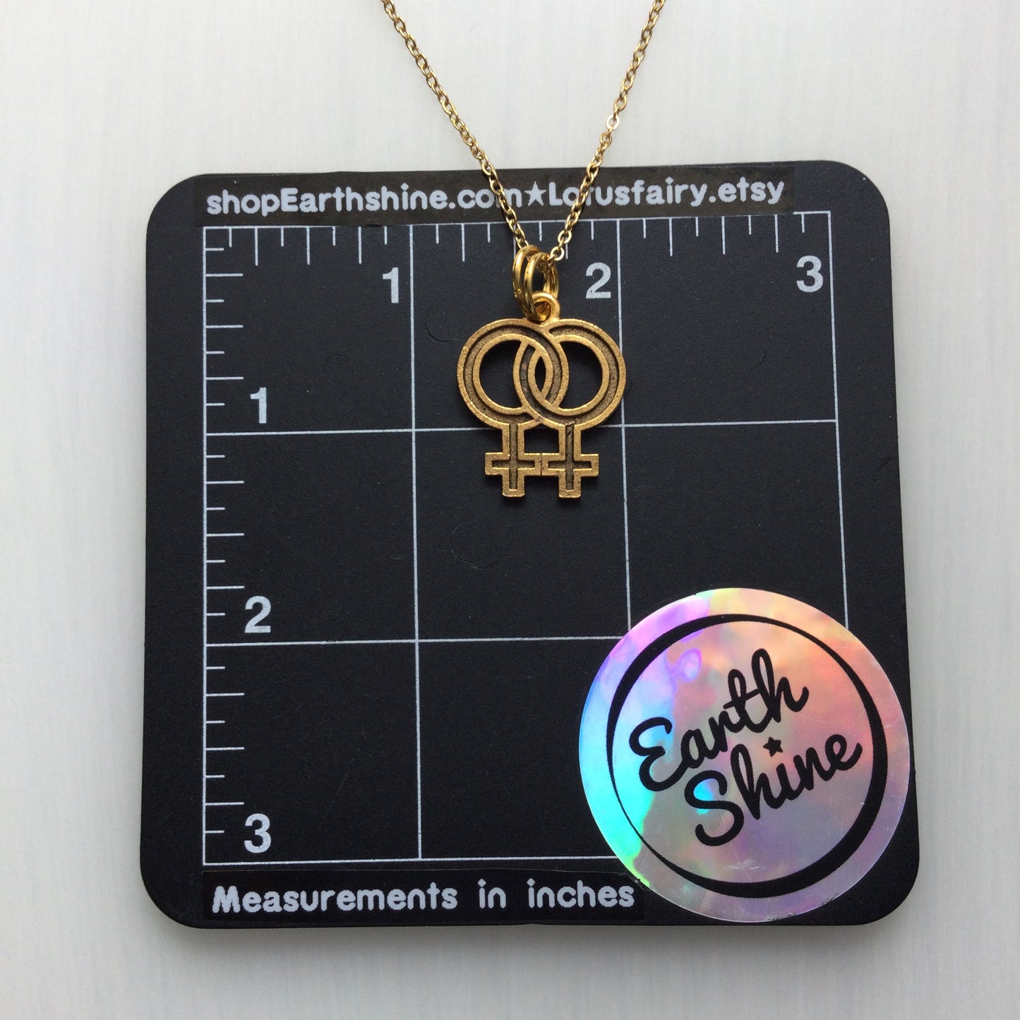 Double Venus symbol necklace