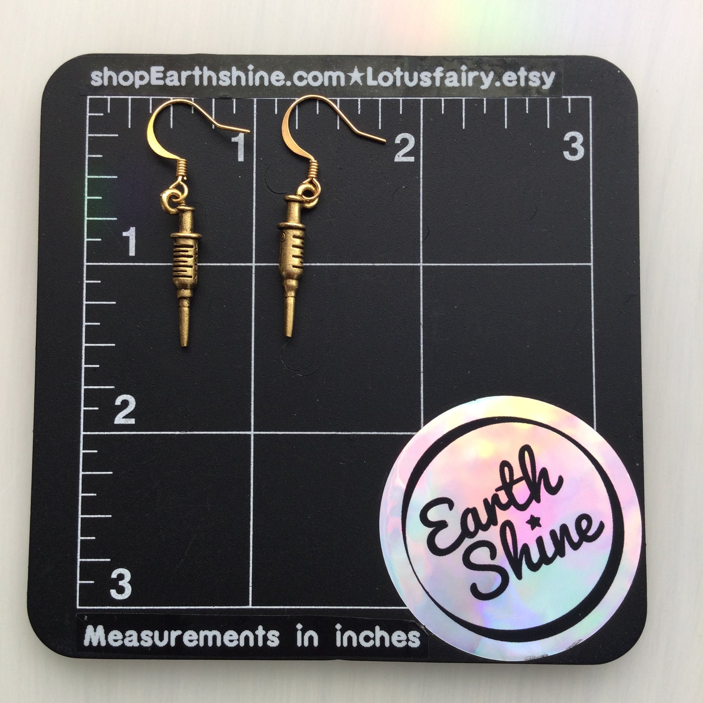 Syringe Needle Earrings