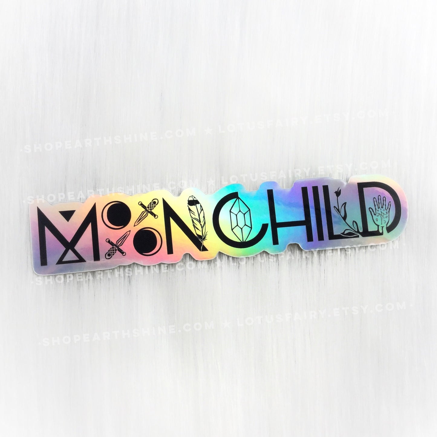 Holographic Moonchild Sticker