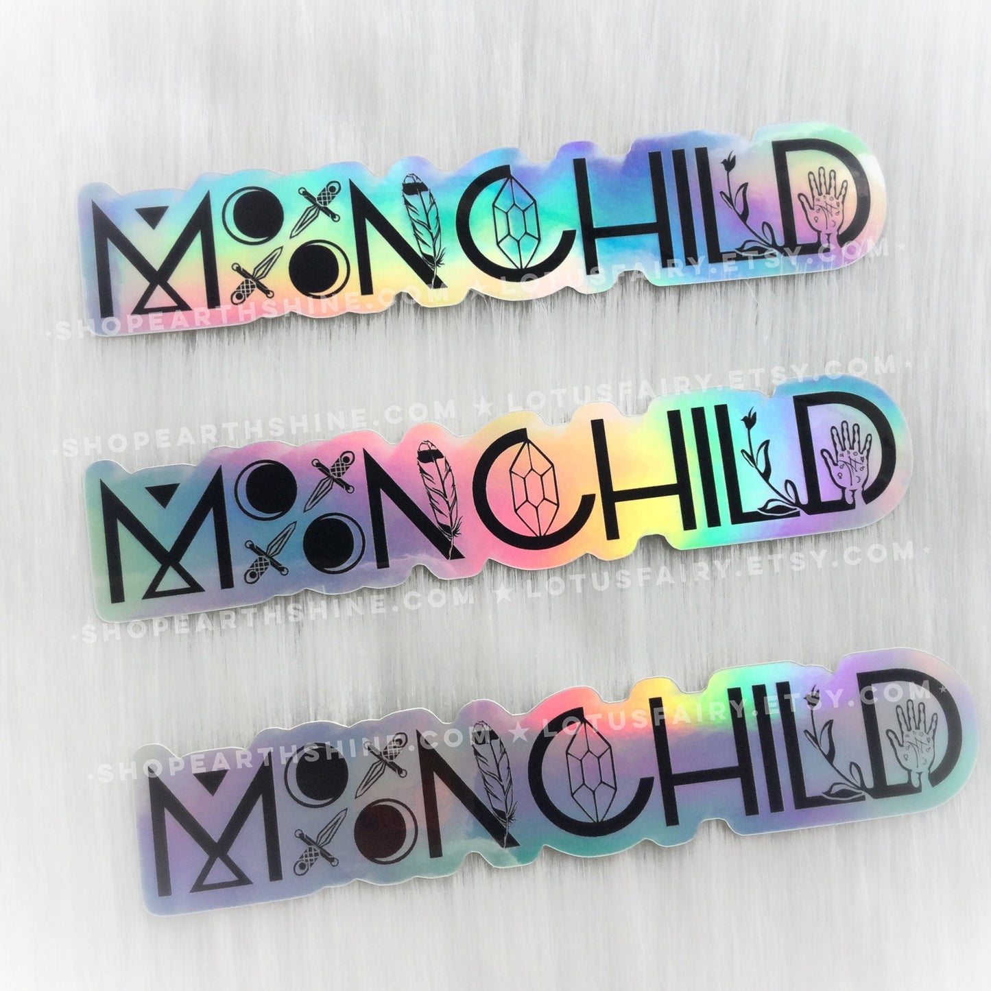 Holographic Moonchild Sticker