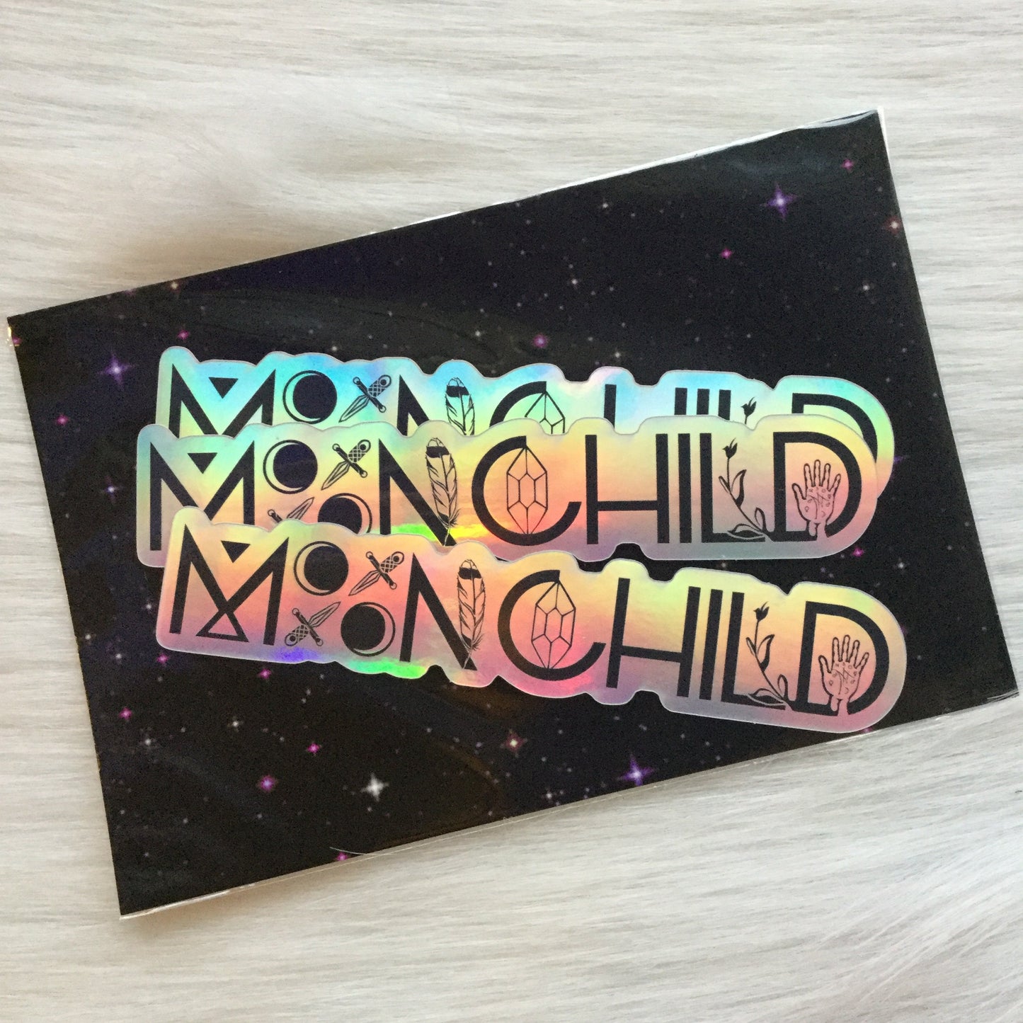 Holographic Moonchild Sticker