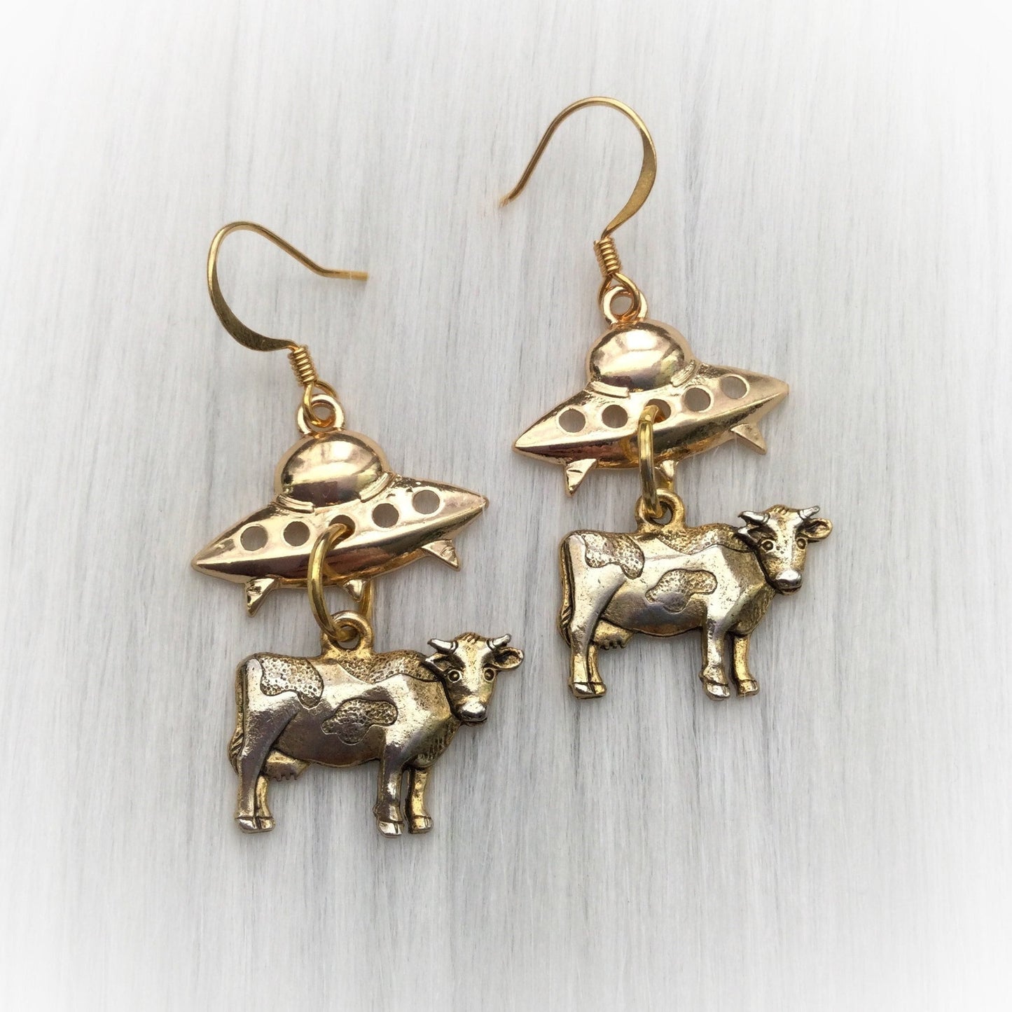 UFO Cow Abduction earrings