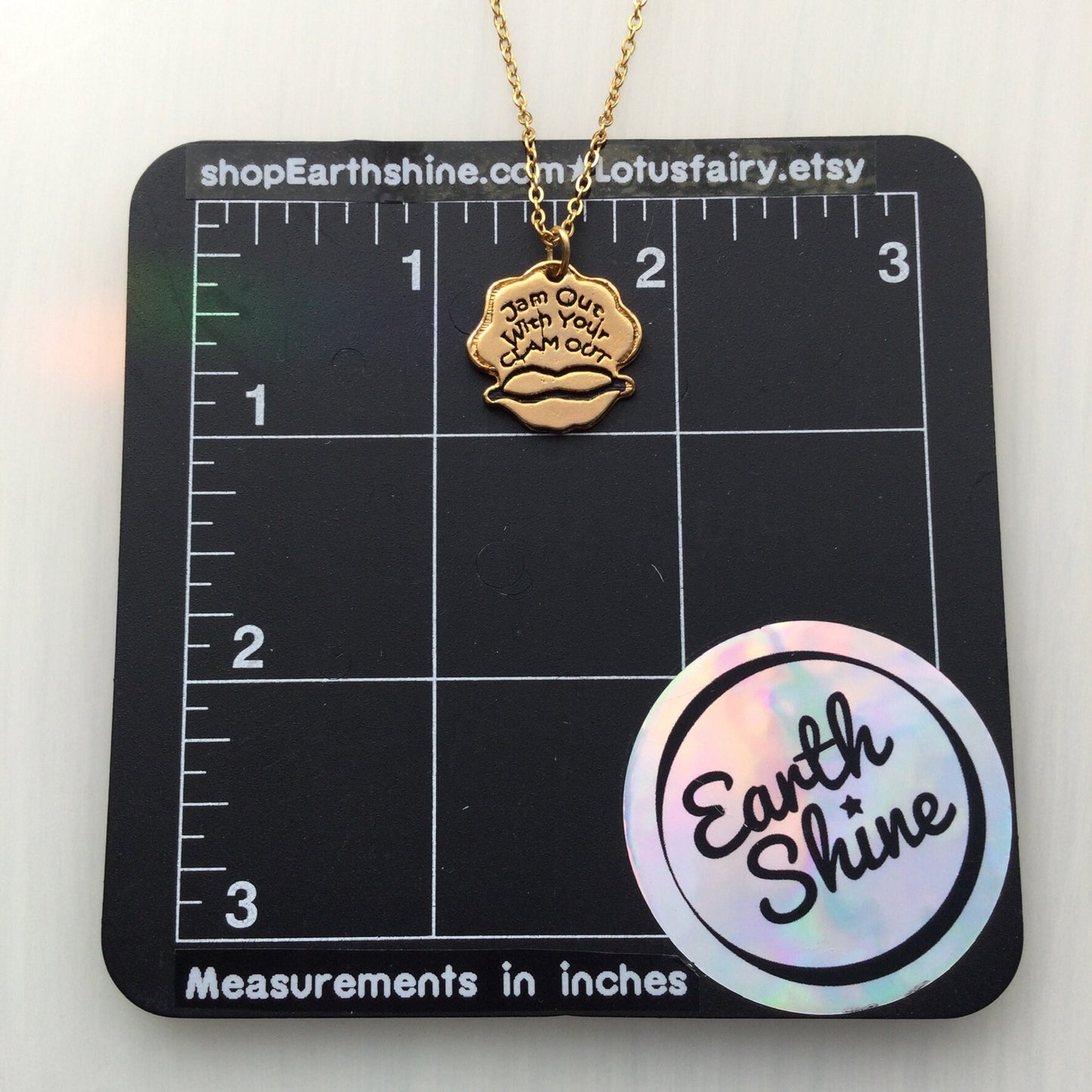 Jam Out with your Clam Out Seashell necklace
