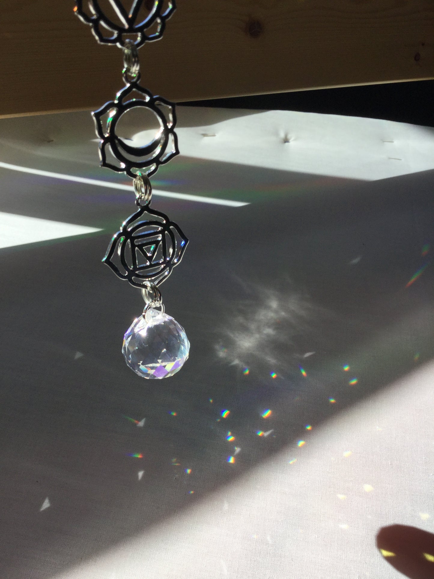 OM Chakra Prism Suncatcher