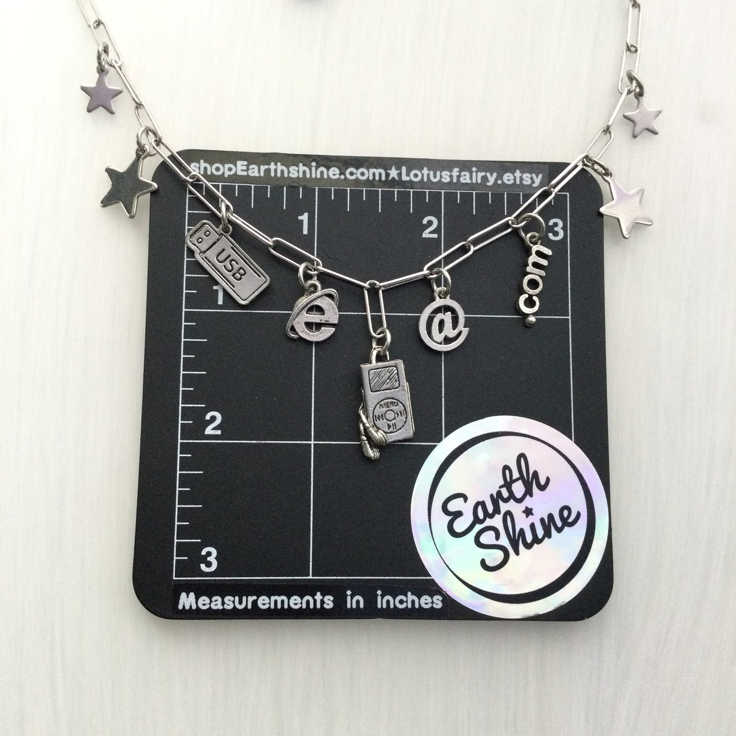 DIAL UP charm necklace