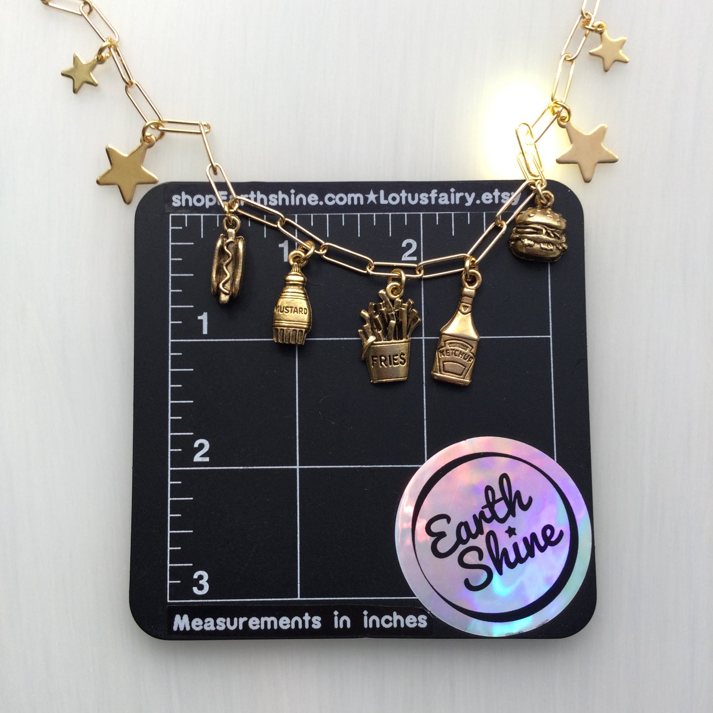 BURGER N FRIES charm necklace