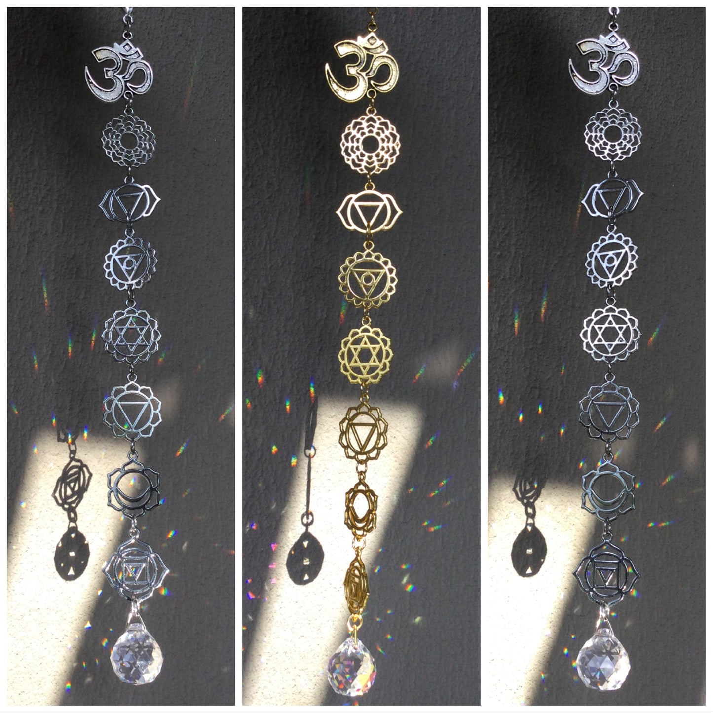 OM Chakra Prism Suncatcher