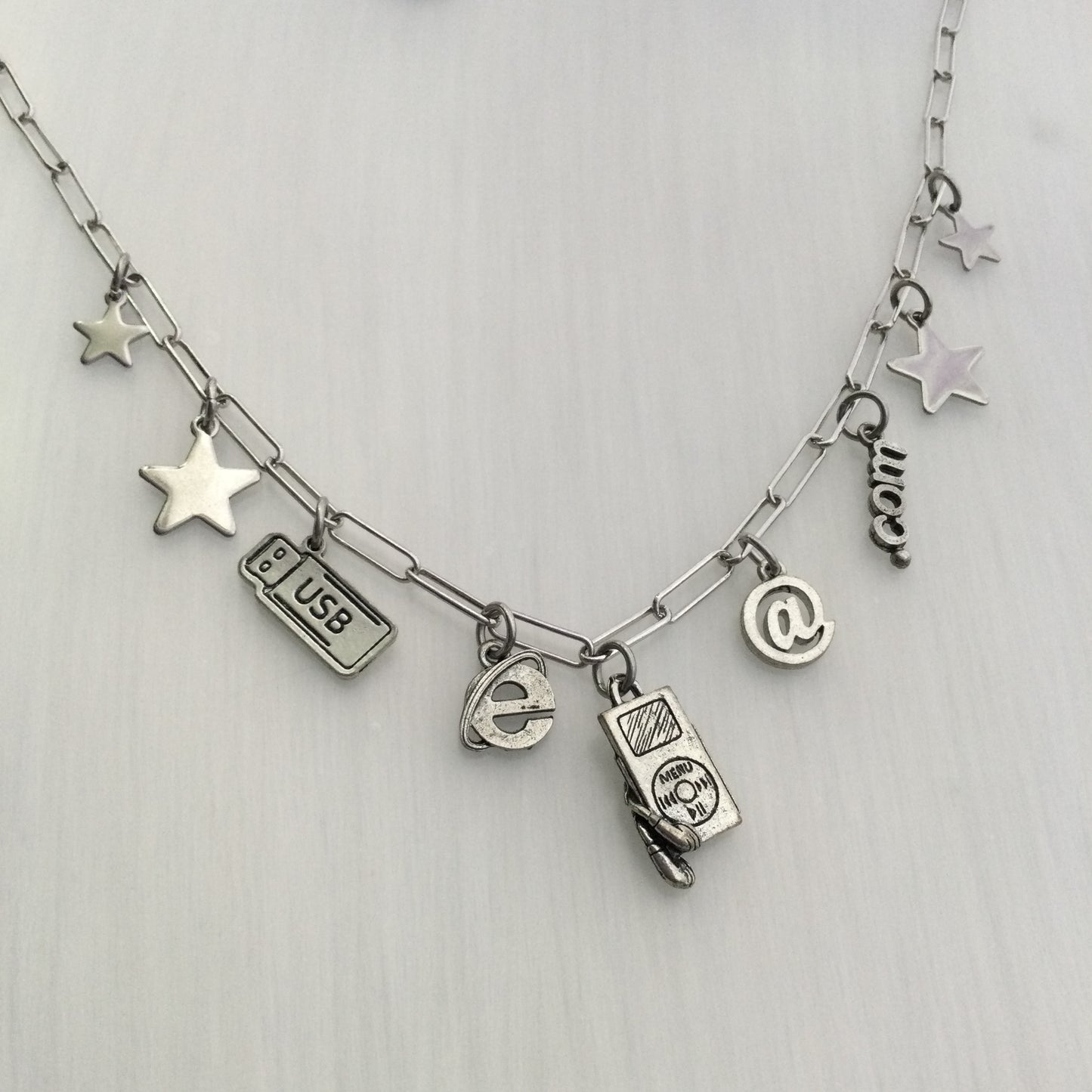 DIAL UP charm necklace