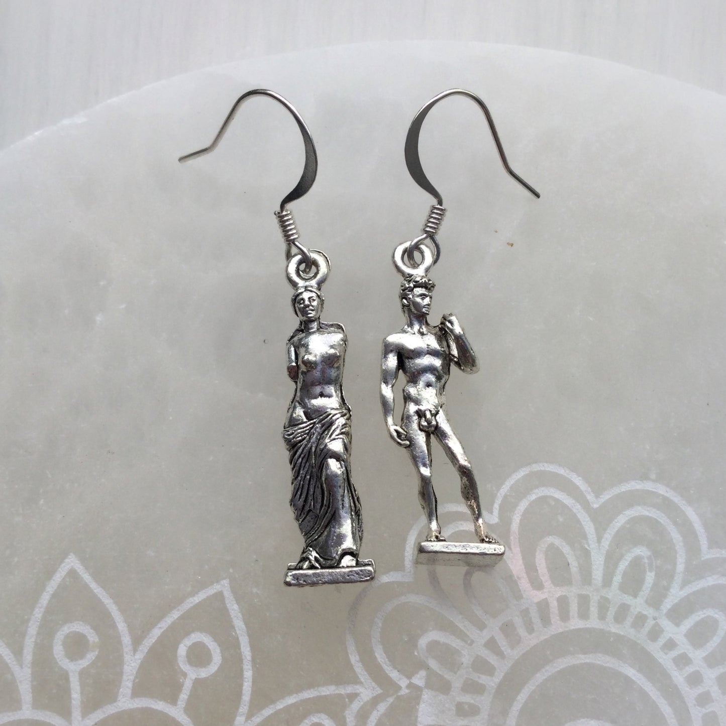 David and Venus de Milo Art earrings