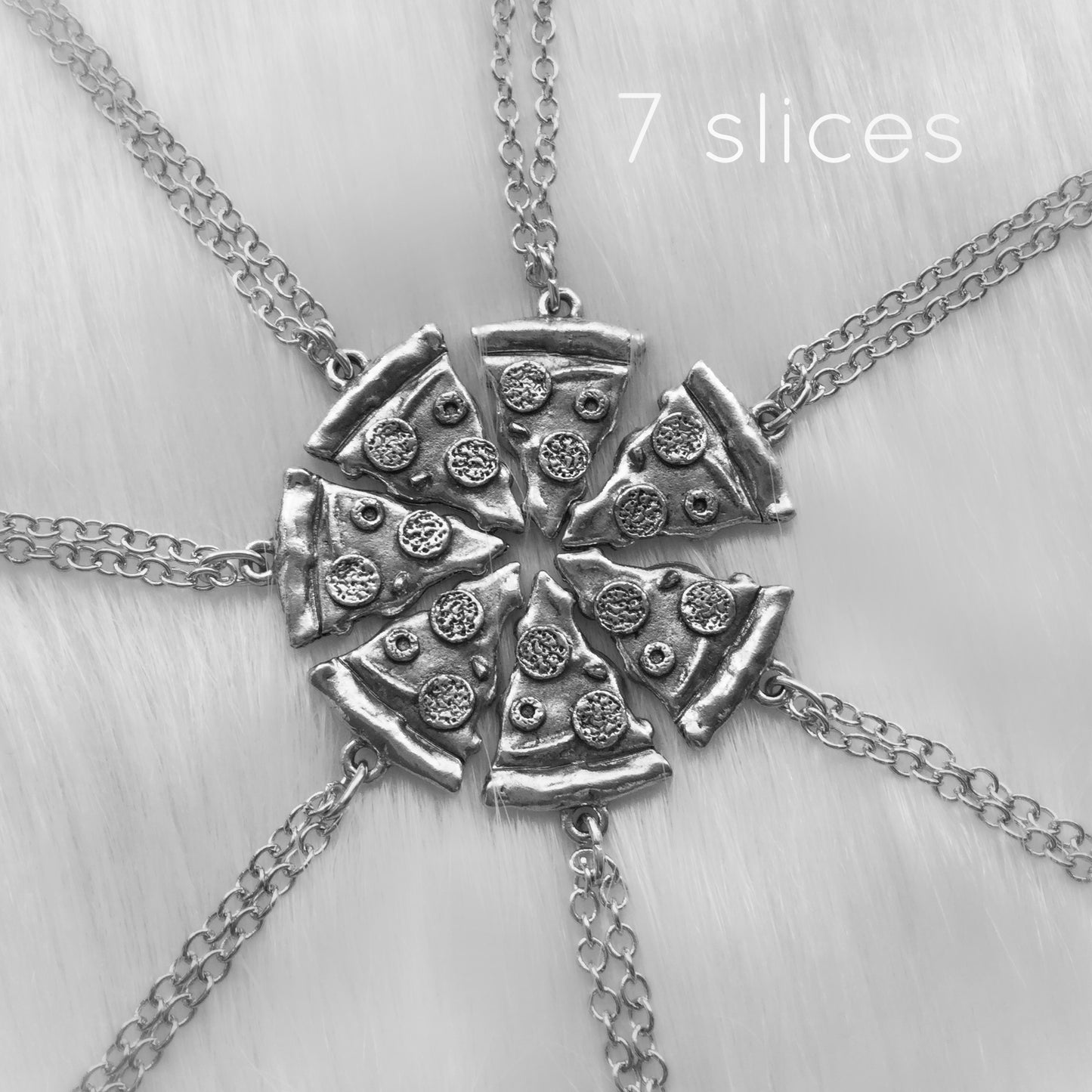 Silver Pizza Necklace