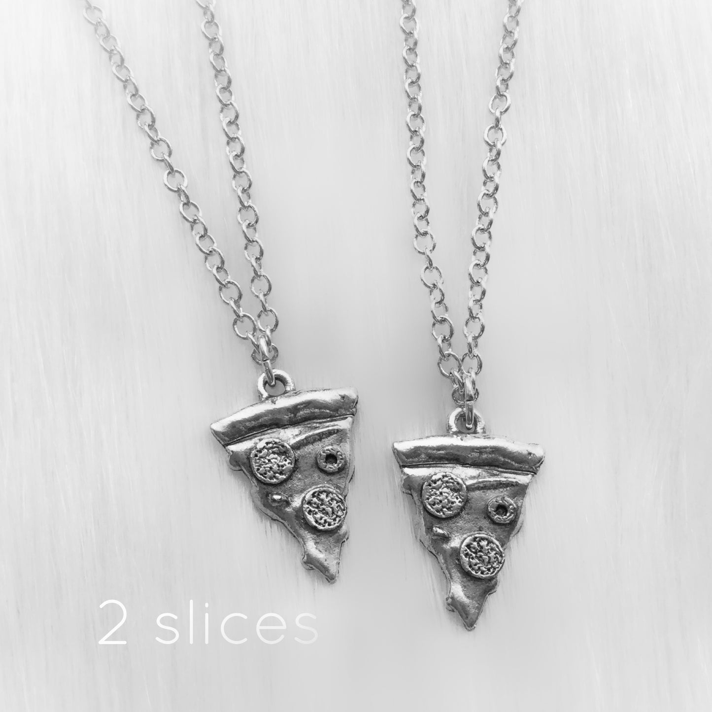 Silver Pizza Necklace