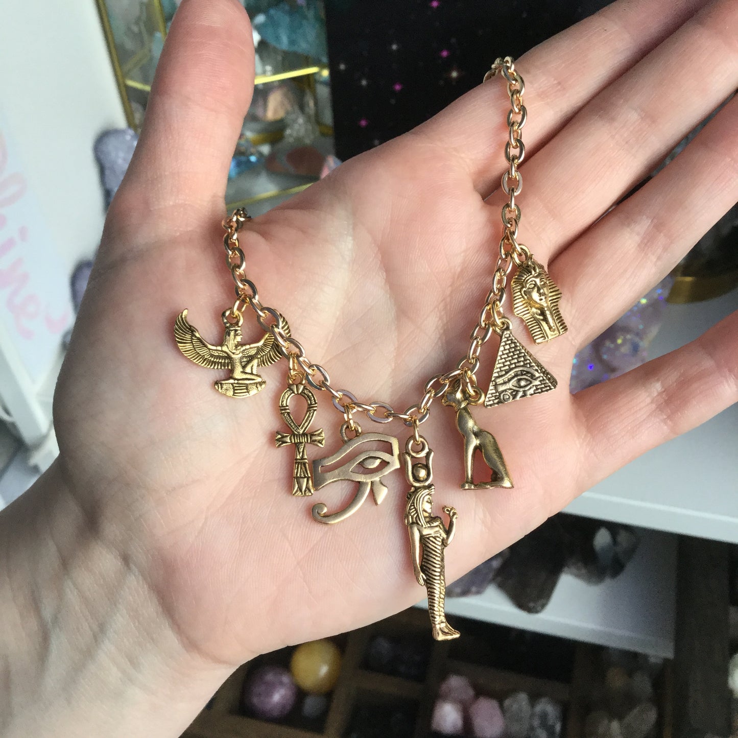 Gold Egyptian Charm necklace