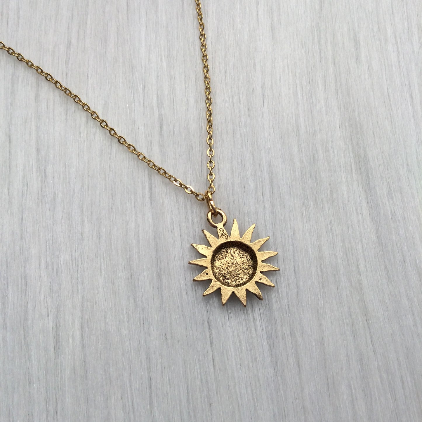 Sun and Moon face necklace