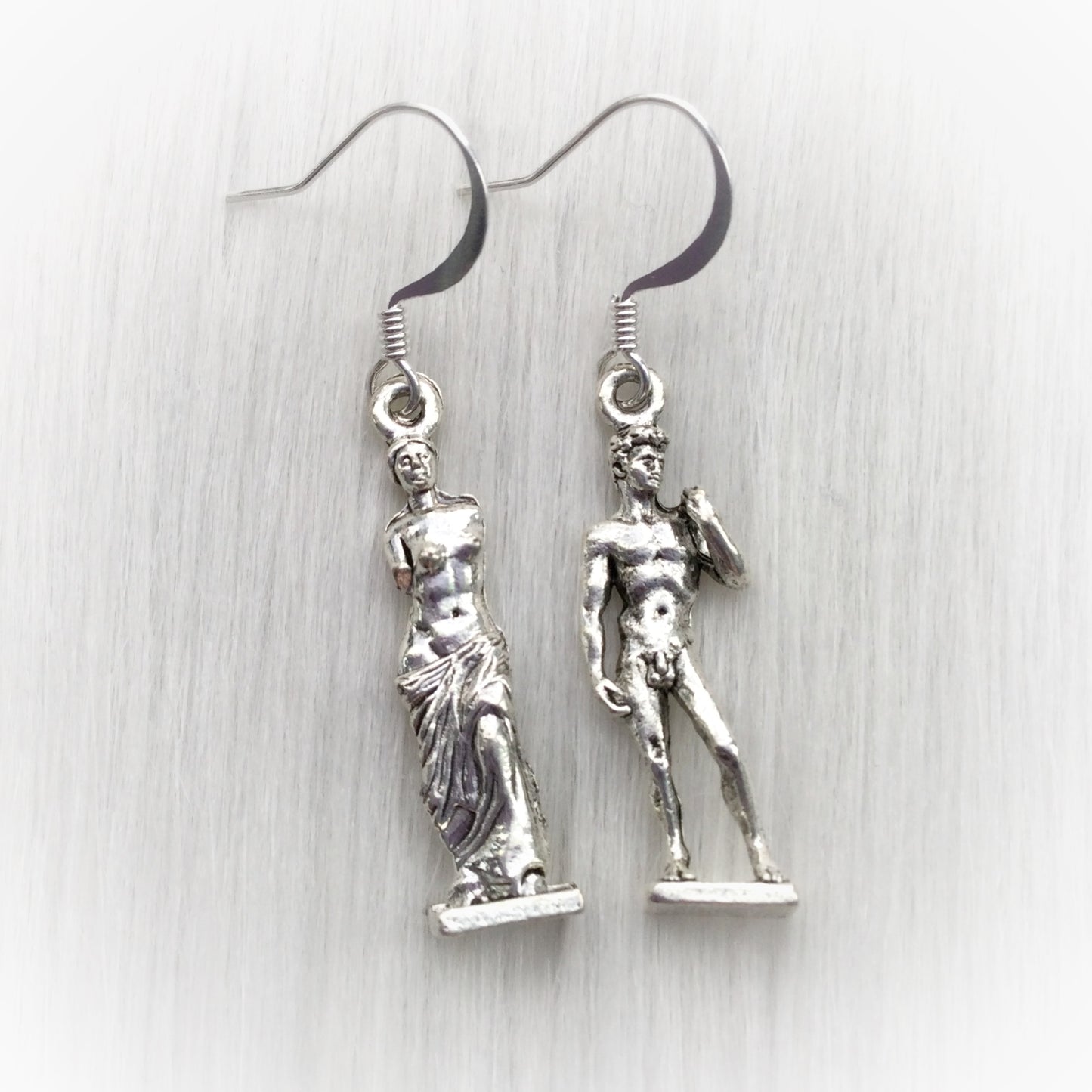 David and Venus de Milo Art earrings