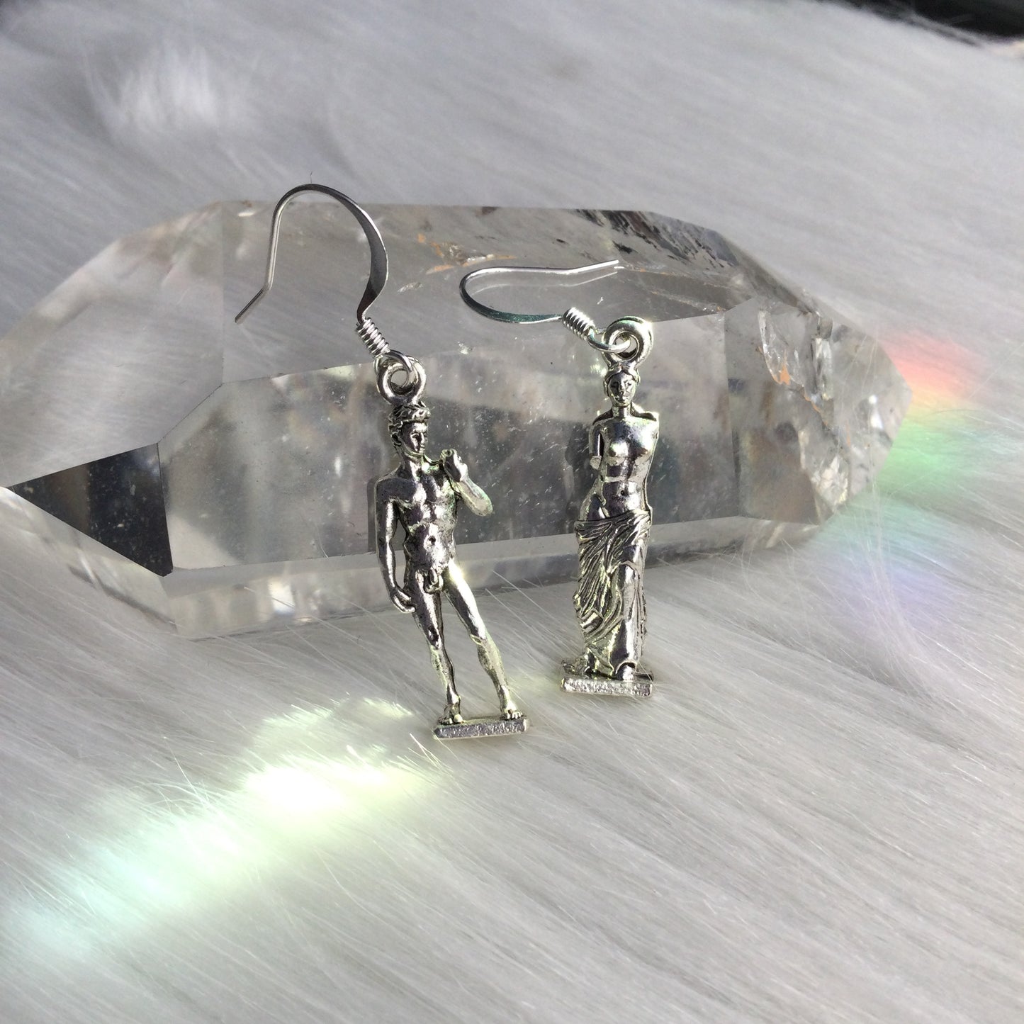 David and Venus de Milo Art earrings