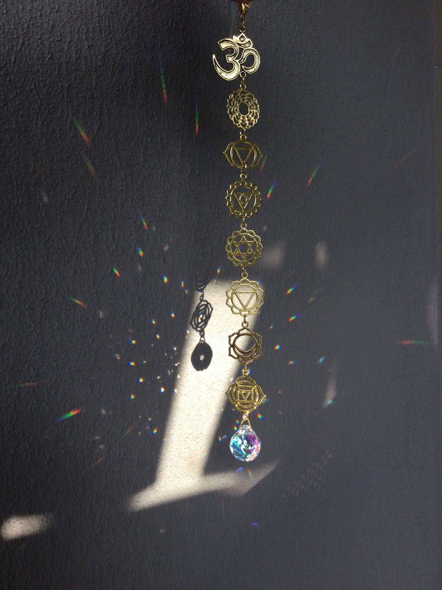 OM Chakra Prism Suncatcher