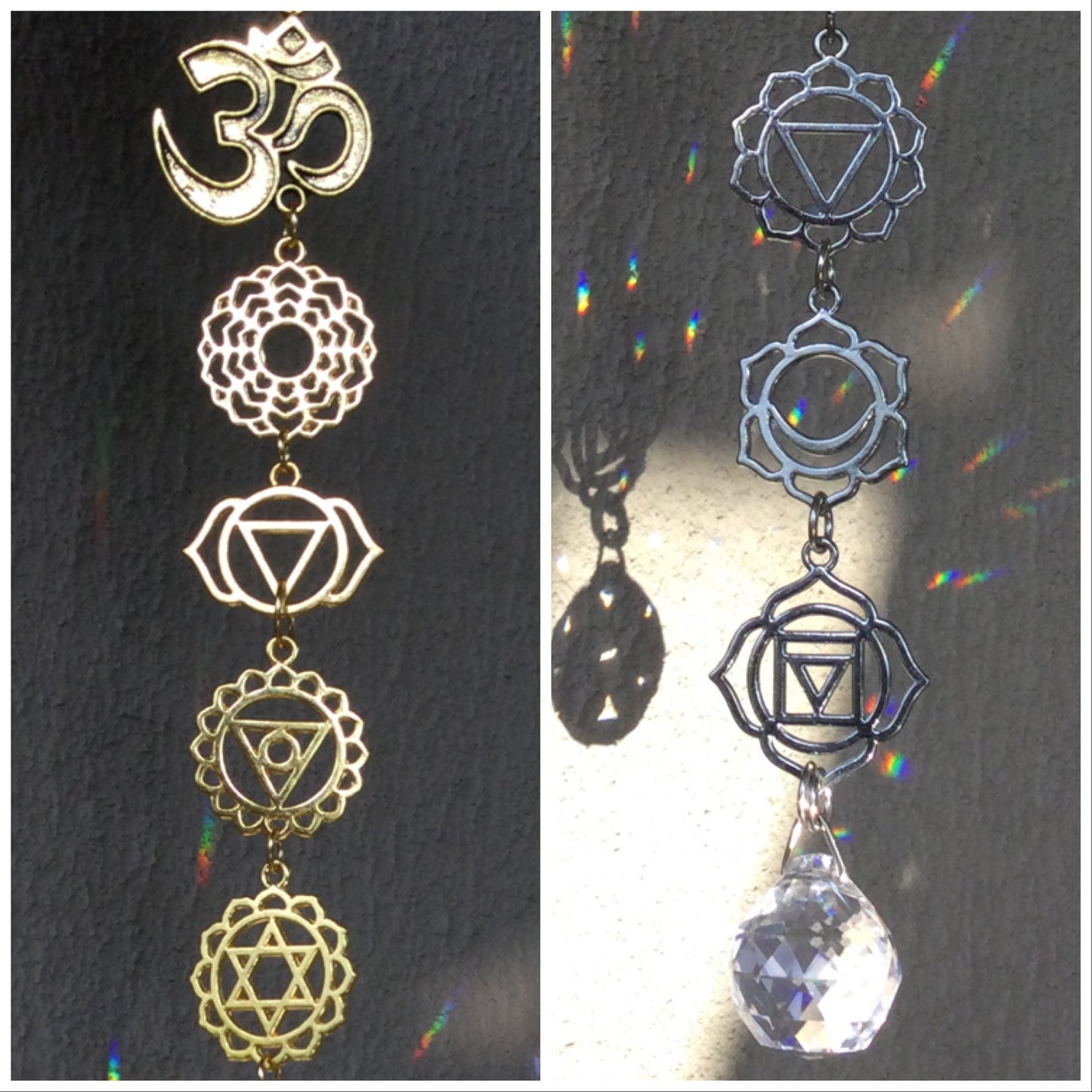 OM Chakra Prism Suncatcher