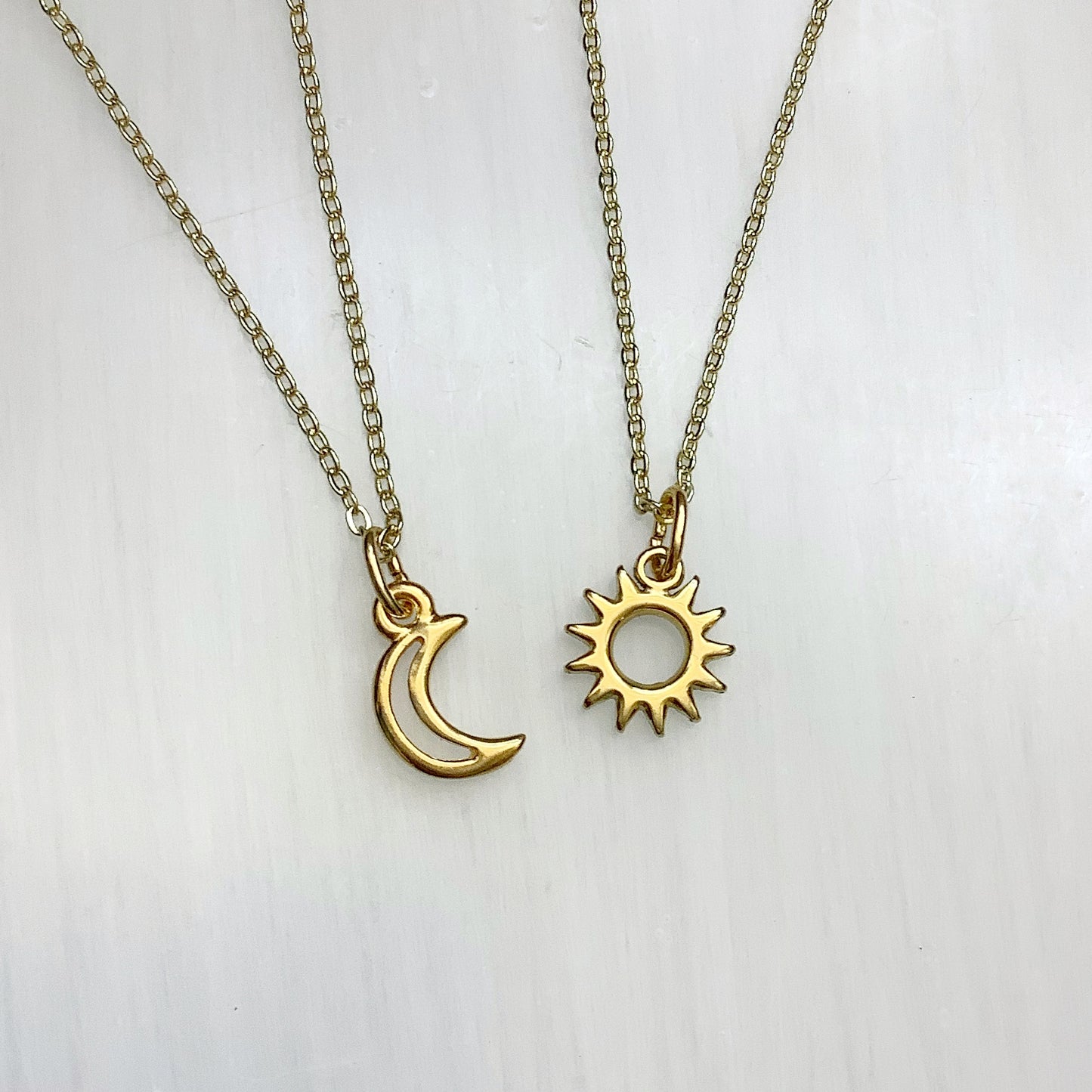 Dainty Gold Sun, Moon or Star necklaces