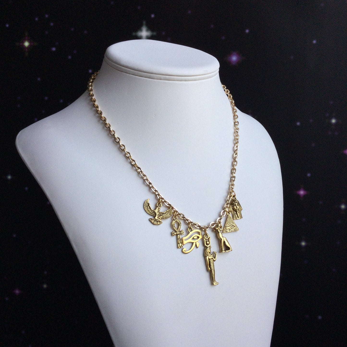 Gold Egyptian Charm necklace