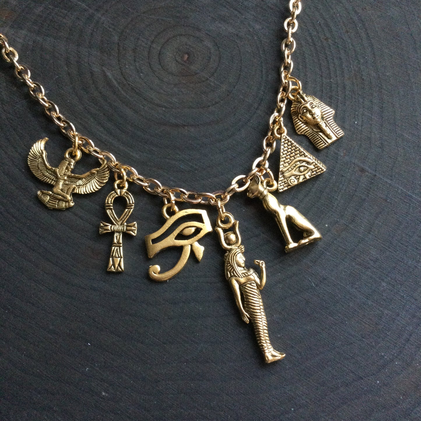 Gold Egyptian Charm necklace