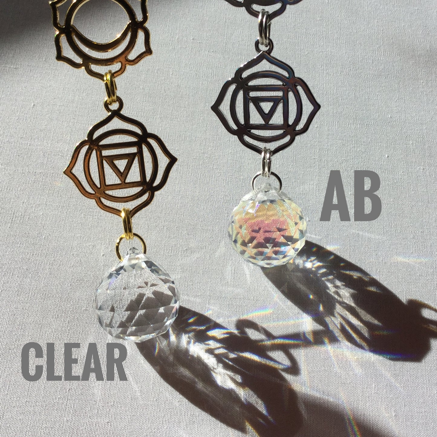 OM Chakra Prism Suncatcher