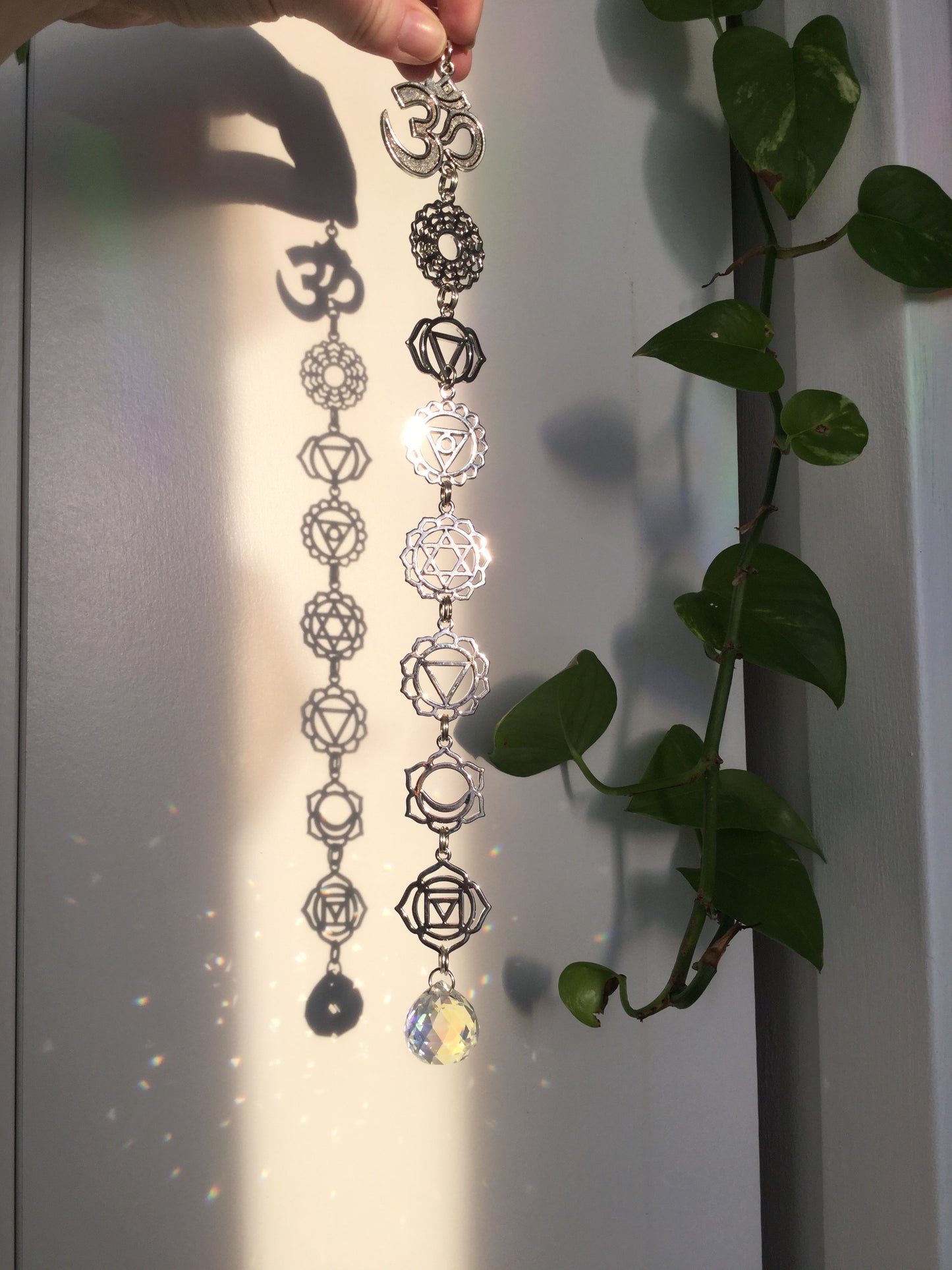 OM Chakra Prism Suncatcher