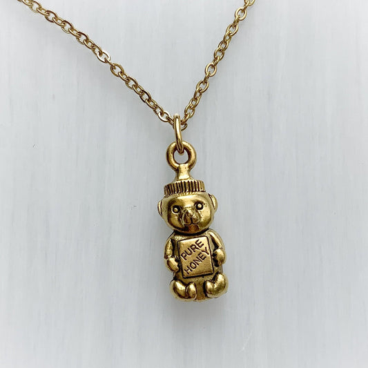 Honey Bear Bottle necklace