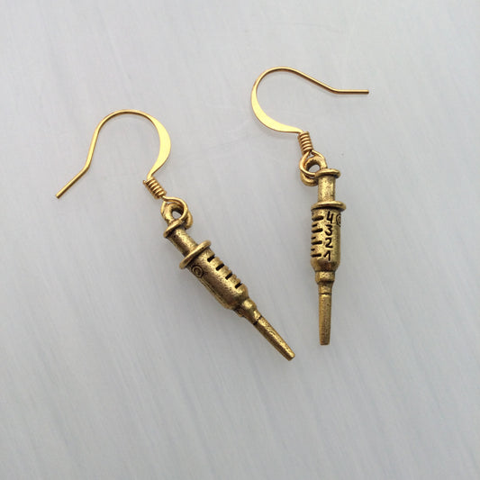 Syringe Needle Earrings