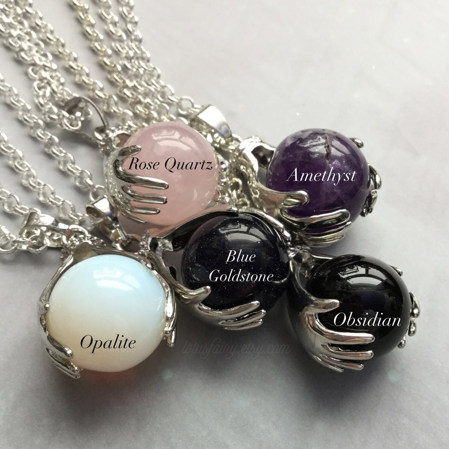 Crystal ball necklace