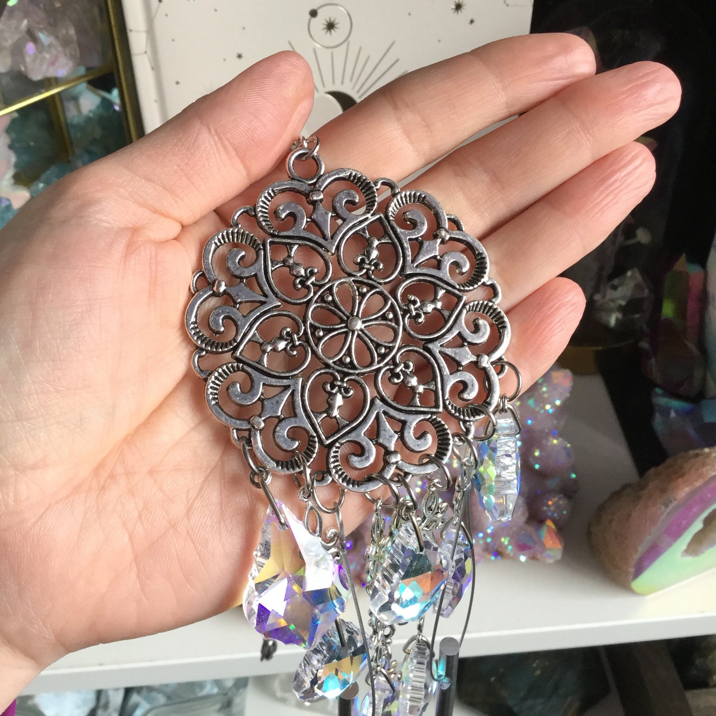 Mandala Crystal Wind chime Suncatcher