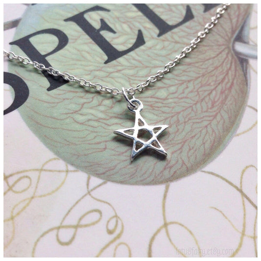 Dainty Sterling Silver Pentagram necklace