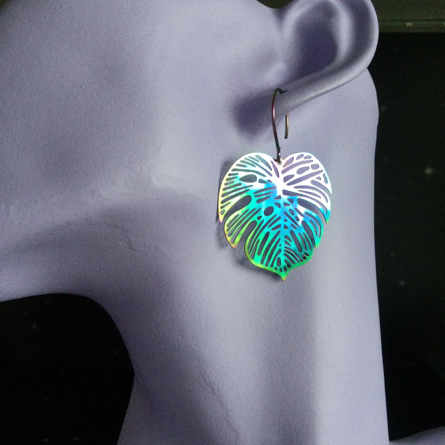 Rainbow Leaf earrings