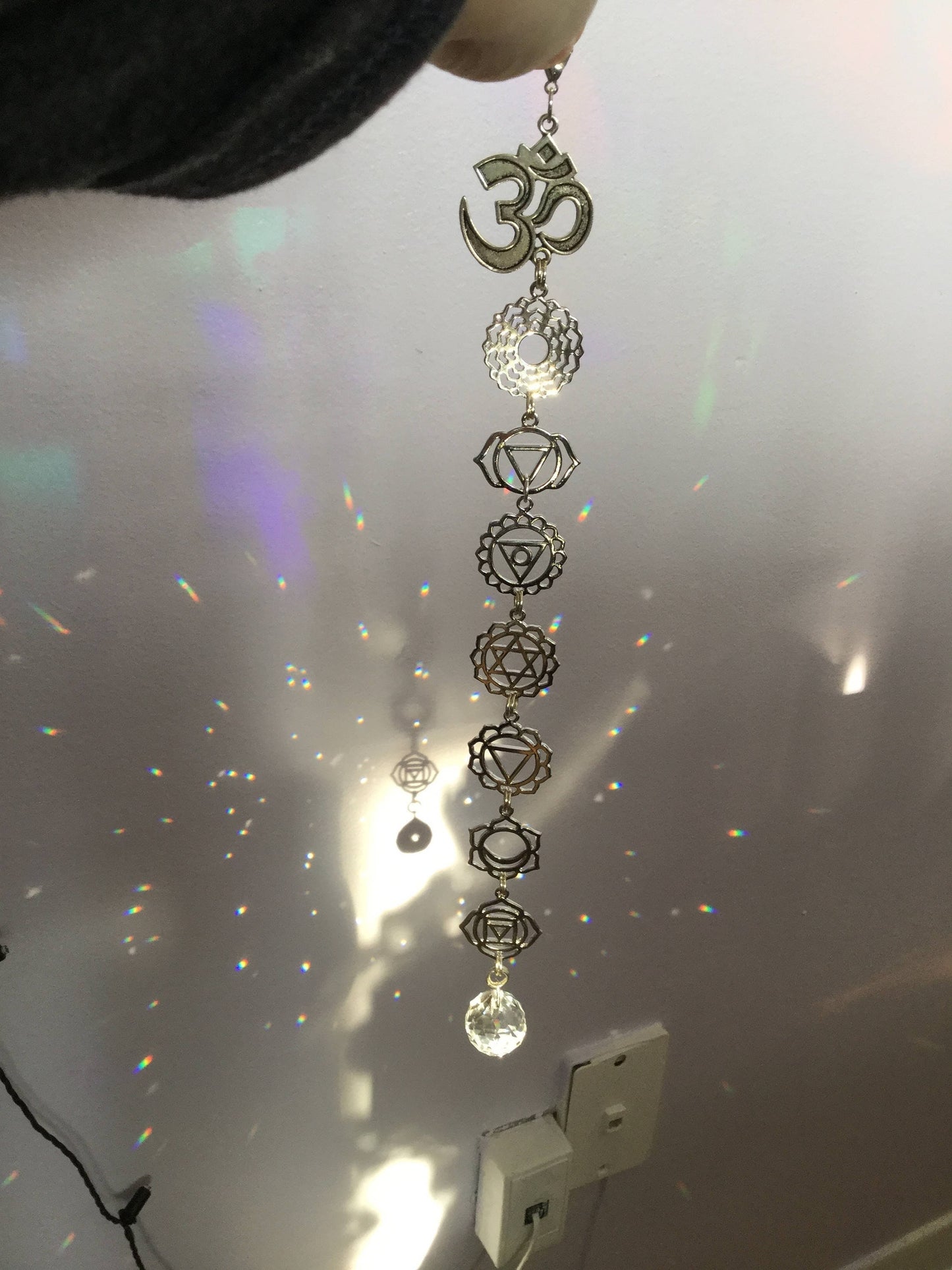 OM Chakra Prism Suncatcher