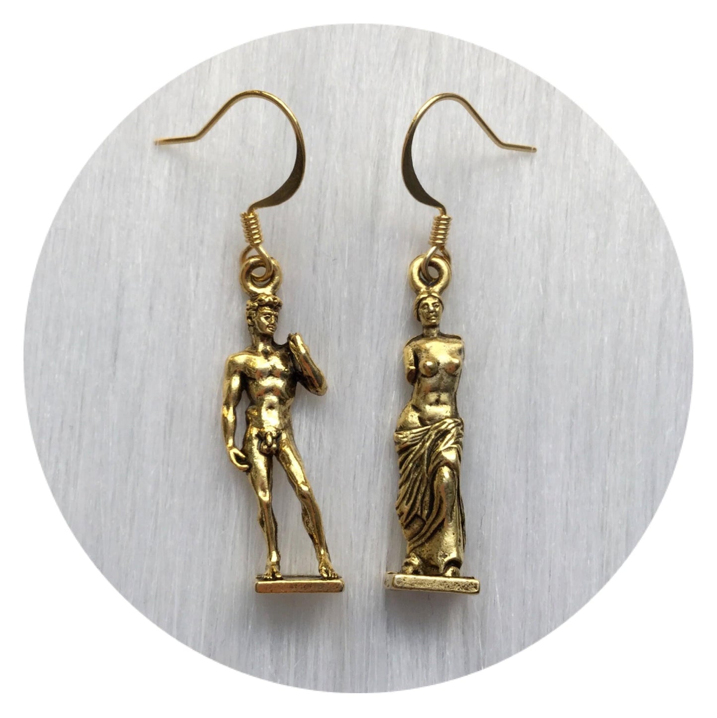 David and Venus de Milo Art earrings