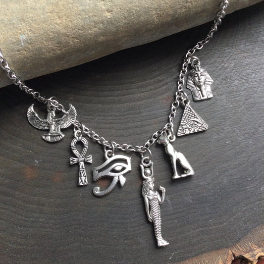 Silver Egyptian necklace