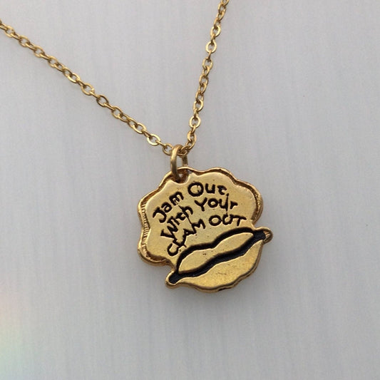 Jam Out with your Clam Out Seashell necklace