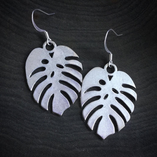 Monstera Leaf Earrings