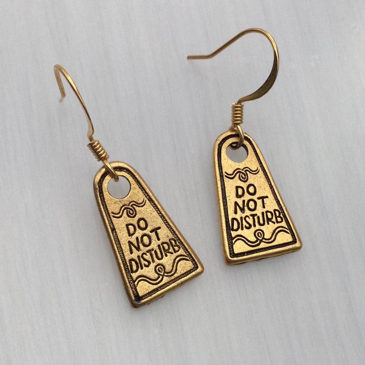 Do Not Disturb Door Sign Earrings